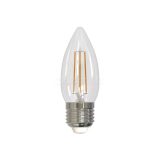 LED-C35-9W-4000K-E27-CL PLS02WH Лампа светодиодная. Форма свеча. прозрачная. Серия Sky.Белый свет