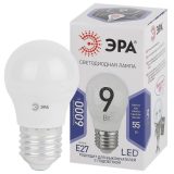 Лампа светодиодная P45-9W-860-E27 шар 720лм ЭРА Б0031412