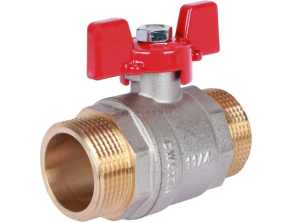 RBV-0007-0410232 ROMMER Шаровой кран 1 1/4" НР/НР, ручка бабочка