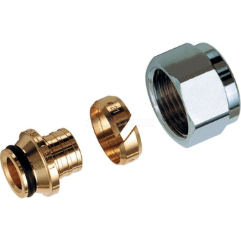 FC 6075 581007 FAR Концовка для труб PEX 16х2, с накидной гайкой 1/2"