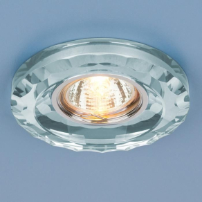 Точечный светильник со стеклом 8809 MR16 SL серебро