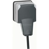 090465  Розетка 2К+3 с защитными шторками и крышкой IP 66 - 16 A - 250 В - Программа Plexo - IP 66 -