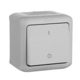 782339  Выключатель двухполюсный 10 A - 250 В~ - Quteo IP 44 - Серый