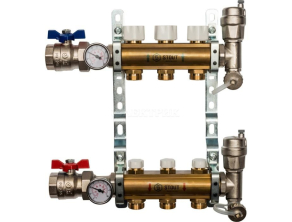 SMB 0468 000003 STOUT Распределительный коллектор из латуни без расходомеров 3 вых.