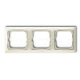 Рамка 3поста Basic с декор. накл. сл. кость ABB 1725-0-1486