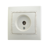 Розетка TV СП Мира проходн. крем/крем. Lezard 701-0303-129