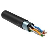Кабель витая пара F/UTP кат.5E 4х2х24AWG solid CU LDPE Outdoor Generica черн. (м) ITK BC3-C5E04-339-305-G