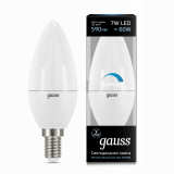 Лампа светодиодная Led Candle-dim E14 7Вт 4100К диммируемая Gauss 103101207-D