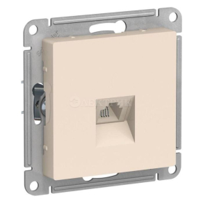 Механизм розетки телефонной 1-м СП AtlasDesign RJ11 беж. SchE ATN000281