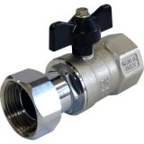 SVB-0009-000020 STOUT Кран шаровой с накидной гайкой, ВР/накидная гайка, ручка бабочка 3/4x3/4