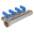 SMB 6201 341204 STOUT Коллектор с шаровыми кранами 3/4", 4 отвода 1/2" (синие ручки)