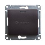 Механизм переключателя 1-кл. Glossa сх. 6 10AX с подсветкой шоколад SchE GSL000863