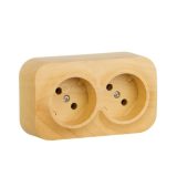 782272  Розеточный блок 2 x 2К без шторок - 16 A - 250 В~ - Quteo IP 20 - Дерево