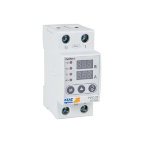 Реле напряжения OptiRel D PVС-63 с ЖК-дисплеем и контролем тока 63 А КЭАЗ 357869
