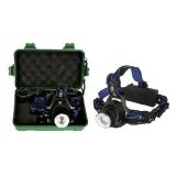 Фонарь аккумуляторный налобный E150 CREE 3Вт фокус 3 режима 220В пластик. черн. (бокс) Ultraflash 12188