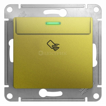 Механизм выключателя карточного 1-м Glossa сх. 6 10AX фисташк. SchE GSL001069