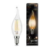 Лампа светодиодная Filament Свеча на ветру E14 7Вт 2700К GAUSS 104801107