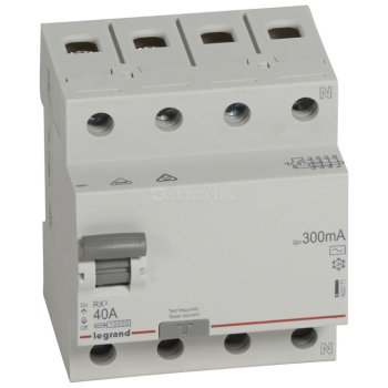 402071  RX3 ВДТ 300мА 40А 4П AC