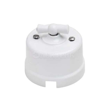 Выключатель проходной 1-кл. ОП ЛИЗЕТТА 10А поворотн. на 4 полож.IP20 керамика бел. BIRONI B1-201-01