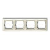 Рамка 4поста Basic с декор. накл. сл. кость ABB 1725-0-1487