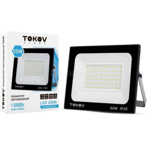 Прожектор светодиодный 50Вт 3400лм 6500К IP65 черн. (TKL) TOKOV ELECTRIC TKL-FL/LED-50-6.5K-IP65