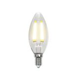 Лампа светодиодная LED-C35-6Вт/WW/E14/CL GLA01TR прозр. Uniel UL-00002196