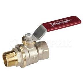 Кран шаровой R914L Ду 20 3/4' Ру42 ВН полнопроходной рычаг красный (R914LX024) Giacomini