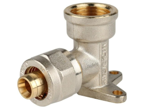 SFS-0008-001216 STOUT Угольник настенный с креплением 1/2"х16 для металлопластиковых труб винтовой