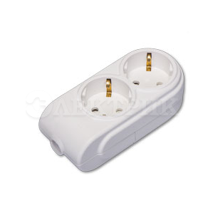 Колодка удлинителя 2-м с заземл. защ. шторки Makel N2210000