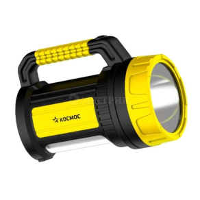 Фонарь светодиодный аккум. 5W LED 3 режима бок. панель 10Вт зарядное устройство 220/12В КОСМОС KOCAc