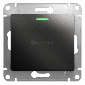 Механизм переключателя 1-кл. СП Glossa 10А IP20 (сх. 6а) 10AX с подсветкой антрацит SchE GSL000763