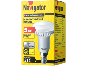 Лампа светодиодная 94 136 NLL-R50-5-230-4K-E14 5Вт 4000К белый E14 425лм 220-240В Navigator 94136