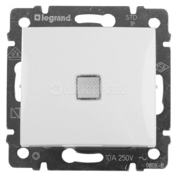 Механизм выключателя 1-кл. СП Valena 10А IP31 250В с зел. индикацией бел. Leg 774410
