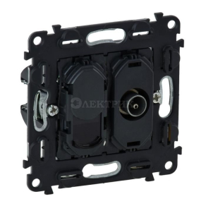 753055  Valena IN'MATIC.Розетка TV "звезда"/RJ45 Кат.6 UTP