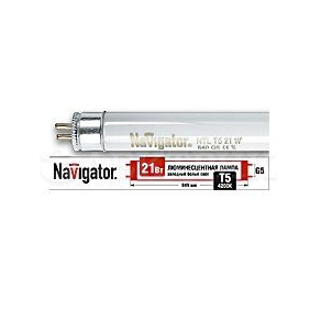 Лампа люминесцентная 94 109 NTL-T5-21-840-G5 21Вт T5 4200К G5 Navigator 94109