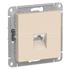 Механизм розетки компьютерной ATLASDESIGN RJ45 кат. 6А беж. SchE ATN000286