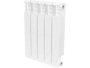 SRB-0310-050005 STOUT Space 500 5 секций радиатор биметаллический боковое подключение RAL9016