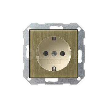 Розетка 2К+З 16А 250В бронза/кремовый System55 GIRA