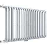 RST-203024-010 ROMMER RST 2030/24 радиатор стальной 2 трубчатый боковое подключение RAL9016 (в комплекте 4 кронштейна)