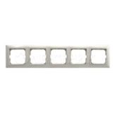 Рамка 5 постов Basic с декор. накл. сл. кость ABB 1725-0-1488