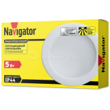Светильник 71 274 NDL-RP4-5W-840-WH-LED 5Вт 4000К IP44 бел. Navigator 71274