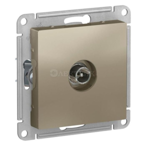 Механизм розетки TV ATLAS DESIGN проходной 4DB шампань SchE ATN000592