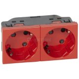 077281  Розетка 2 x 2К+3 под углом 45° - Программа Mosaic - с механической блокировкой