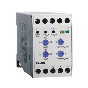 Реле контроля фаз 380В тип01 серии РК-101 DEKraft 23300DEK