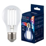 LED-A60-7W/4000K/E27/CL GLY01TR Лампа светодиодная. Форма "A", прозрачная. Серия Яркая++  белый све