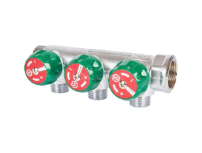 SMB-6850-341203 STOUT Коллектор регулирующий 3/4", 3 отвода 1/2"