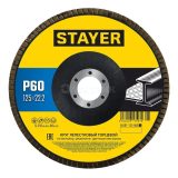STAYER 125 х 22.2 мм, P60, КЛТ, Круг лепестковый торцевой, Professional (36581-125-060)