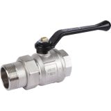 09200006 BUGATTI New Jersey Кран шаровой с полусгоном (ручка-рычаг алюминий) внут-наруж резьба 1"1/4