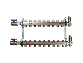 SMS 0912 000009 STOUT Коллектор из нержавеющей стали в сборе без расходомеров 9 вых.