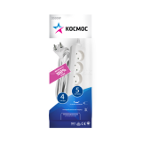 Удлинитель 4х5м ПВС 2х1 без заземл. Космос YKsm5m-4g(K)